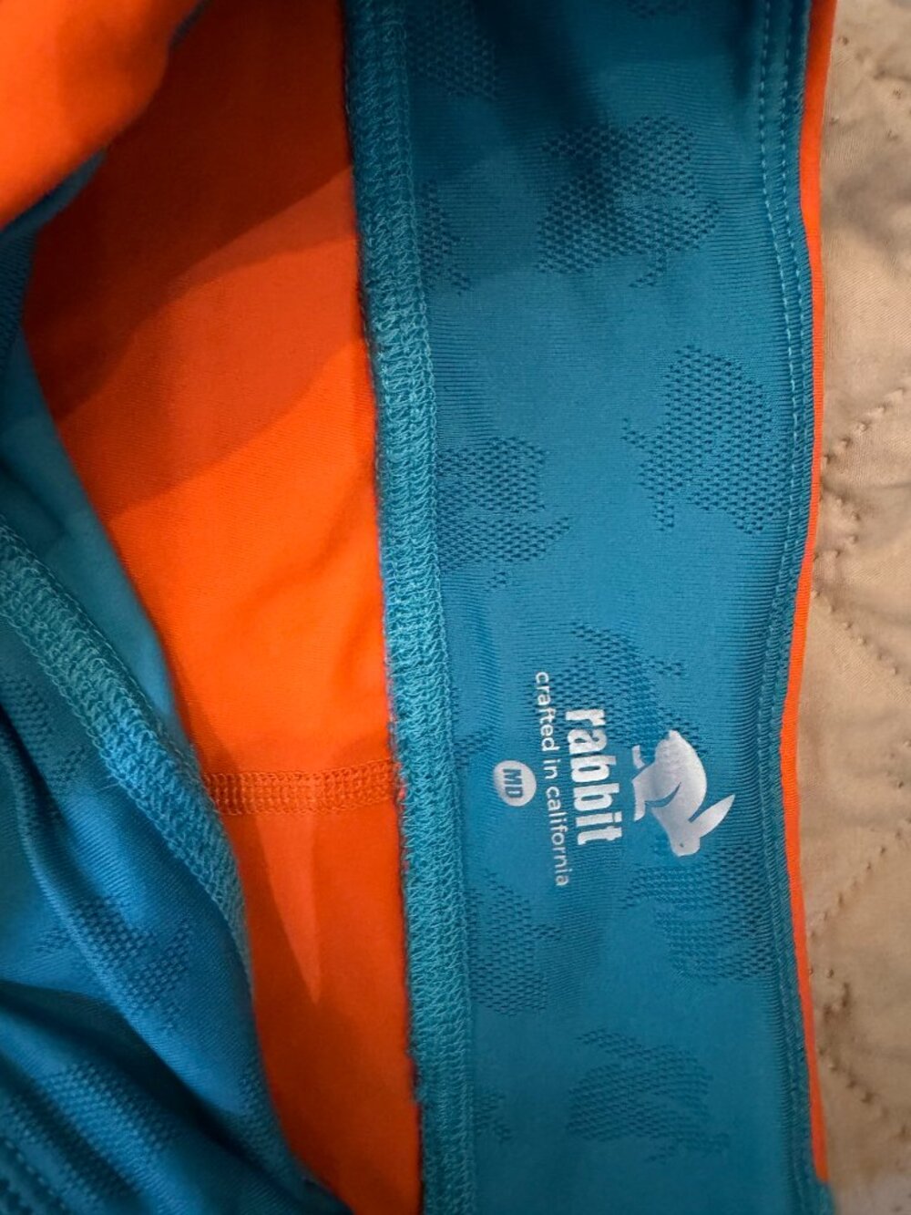 rabbit Activewear Women's Blue & Orange Athletic Shorts - Picture 3 of 4